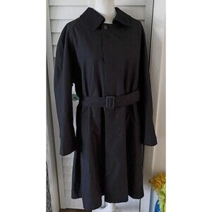 Lauren Ralph Lauren Men's Black Removable lining & Collar Belted Trench 40S
